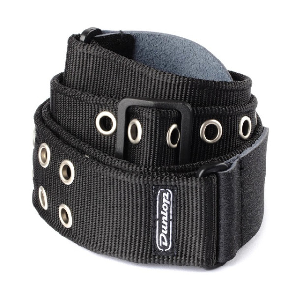 Гітарний ремінь DUNLOP D3819 BK GROMMET BLACK