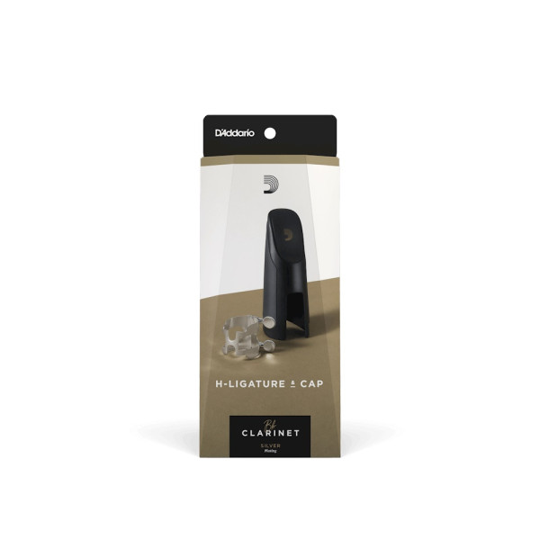Лігатура з ковпачком для кларнета D'ADDARIO H-LIGATURE & CAP FOR Bb CLARINET Silver-Plated
