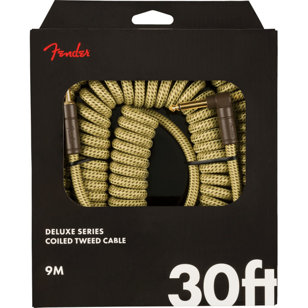 Інструментальний кабель FENDER CABLE DELUXE SERIES COILED 30' TWEED