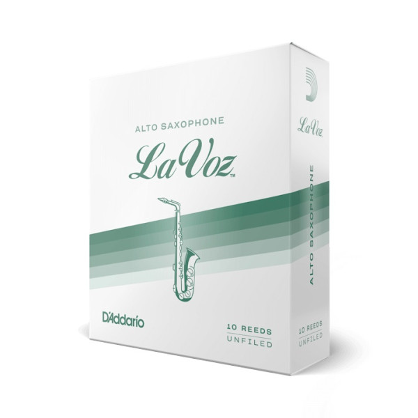 Набір тростин (10 штук) для альт саксофона D'ADDARIO La Voz - Alto Sax Soft - 10 Pack