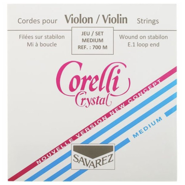 Комплект струн для скрипки SAVAREZ Corelli New Crystal 700M