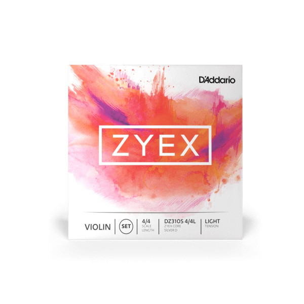 Комплект струн для скрипки D'ADDARIO ZYEX VIOLIN STRING SET 4/4 MEDIUM TENSION Silver D