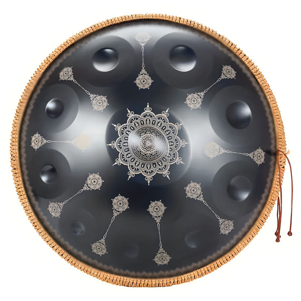Ганґ FZONE HP22I10N-Mandala Black - Handpan Drum 22"