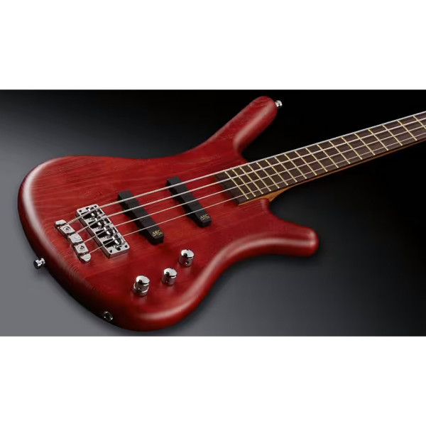 Бас-гітара WARWICK Teambuilt Pro Series Corvette Ash, 4-String A/A (Burgundy Red Transparent Satin)