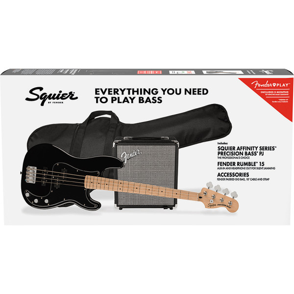 Набір бас-гітари SQUIER Affinity Series Precision Bass PJ Pack Black