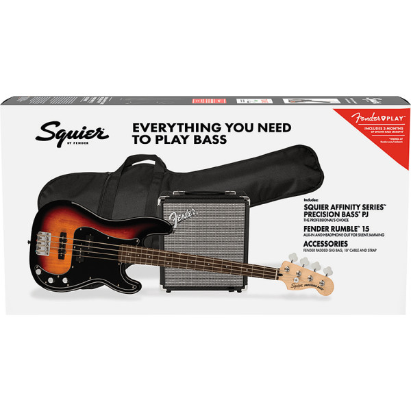 Набір бас-гітари SQUIER Affinity Series Precision Bass PJ Pack 3-Color Sunburst