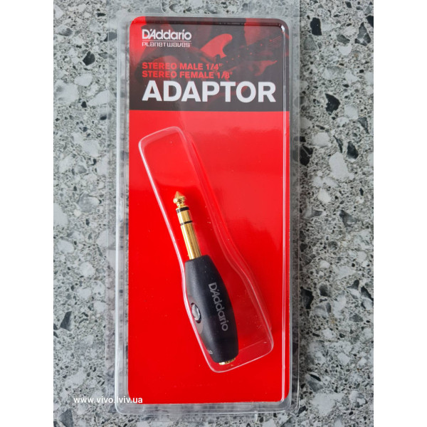 Перехідник D'ADDARIO PW-P047E 1/4" Male to 1/8" Female Stereo Adaptor