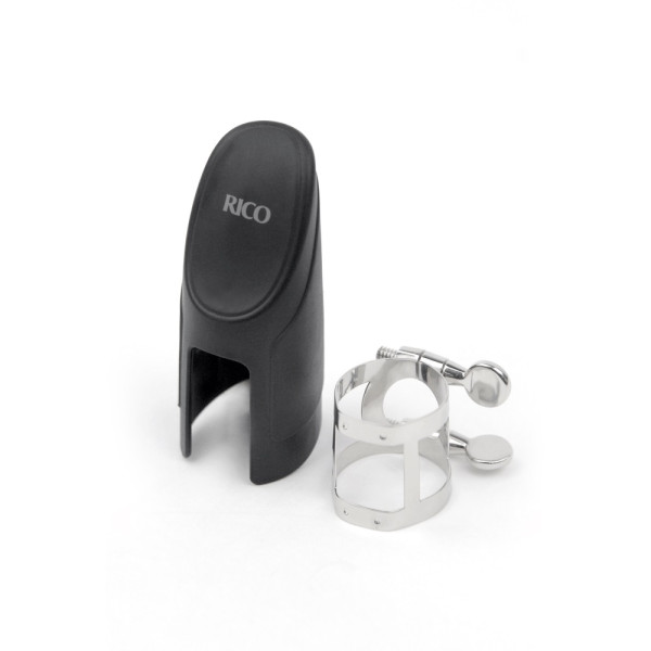 Лігатура з ковпачком для сопрано саксофона D'ADDARIO RICO LIGATURE & CAP FOR SOPRANO SAX Nickel-Plated