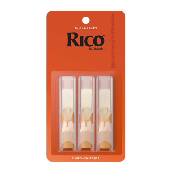 Набір тростин (3 штуки) для кларнета D'ADDARIO Rico - Bb Clarinet #2.0 - 3 Pack