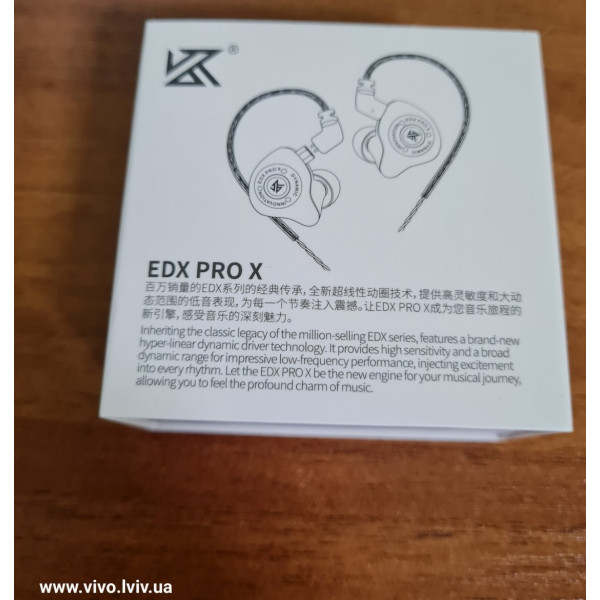 Навушники KZ AUDIO EDX Pro X BLACK NO MIC