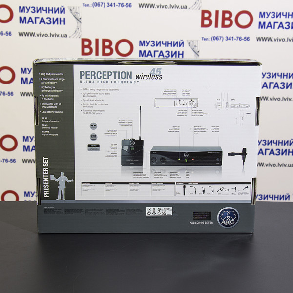 Радіосистема з петличним мікрофоном AKG PERCEPTION WIRELESS 45 PRES SET BD C1