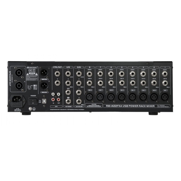 Мікшерний пульт з підсилювачем OMNITRONIC RM-1422 FXA