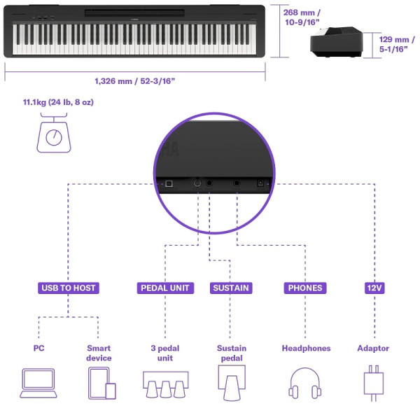 Цифрове піаніно YAMAHA P-145